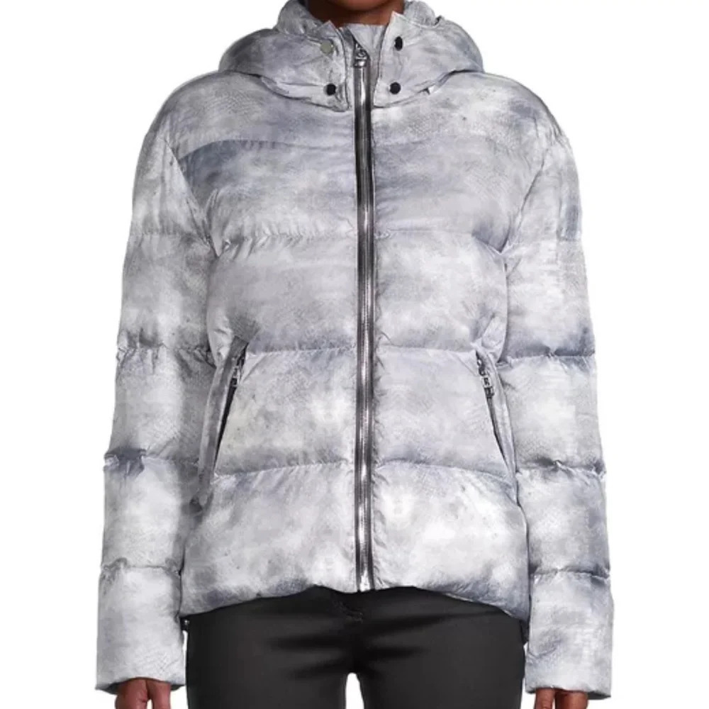 Nicole Benisti Series Puffer Down Jacket Marbled Grey XL